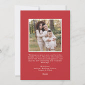 Vintage Red Bow Cream Christmas 2 Photo Feestdagenkaart (Achterkant)