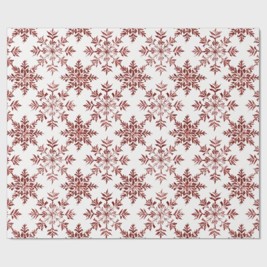 Vintage Red Christmas Cadeaupapier (Vlak)