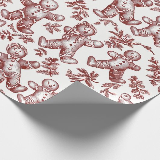 Vintage Red Christmas Cadeaupapier (Hoek)