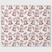 Vintage Red Christmas Cadeaupapier (Vlak)