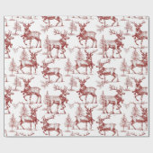 Vintage Red Christmas Cadeaupapier (Vlak)