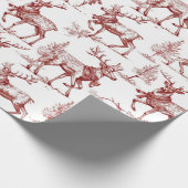 Vintage Red Christmas Cadeaupapier (Hoek)