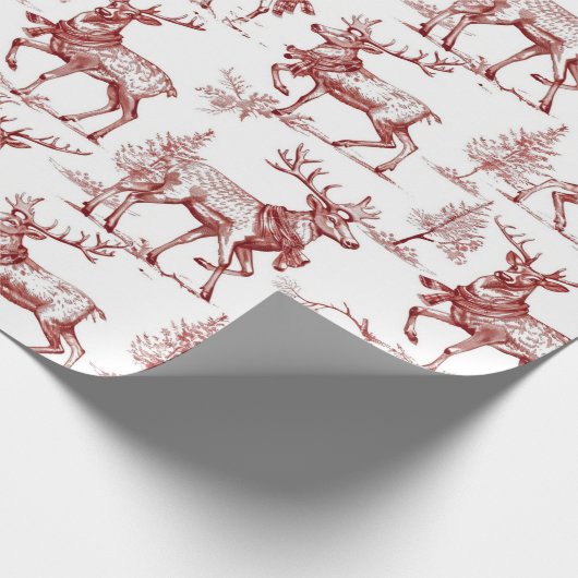 Vintage Red Christmas Cadeaupapier (Hoek)