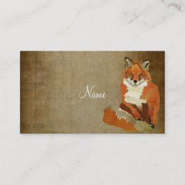 Vintage Red Fox Visitekaartje