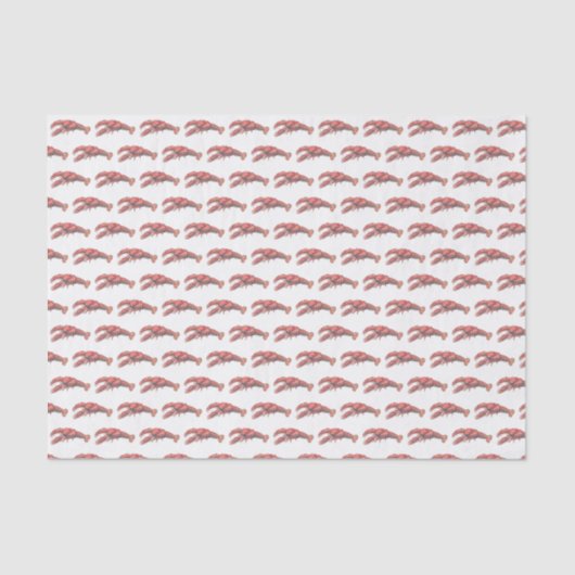 Vintage Red Lobster #2 Tekening Tissuepapier (Voorkant)