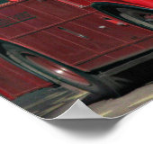 Vintage Red London Bus Poster (Hoek)