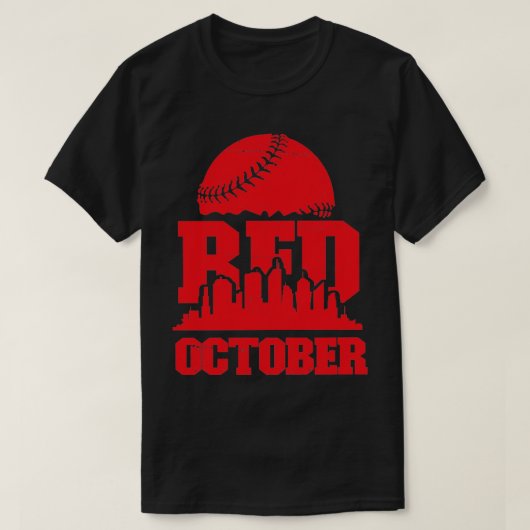 Vintage Red Oktober Philadelphia Baseball T-shirt (Design voorkant)