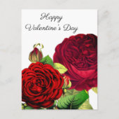 Vintage Red Roses Valentijnsdag Holiday Briefkaart (Voorkant)
