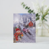 Vintage Red Truck Briefkaart (Staand voorkant)