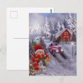 Vintage Red Truck Briefkaart (Voorkant / Achterkant)