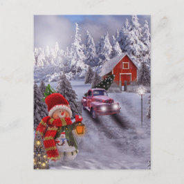 Vintage Red Truck Briefkaart