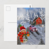 Vintage Red Truck Briefkaart (Voorkant / Achterkant)