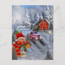 Vintage Red Truck Briefkaart