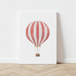 Vintage Red Watercolor Hot Air Balloon Canvas Afdruk<br><div class="desc">This vintage watercolor hot air balloon print is a beautiful way to decorate your nursery,  kids room,  or any travel-themed space.</div>