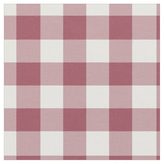 Vintage Red & White Plaid Gingham Stof (Close Up)