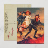 Vintage Redheaded Briefkaart Krampus (Voorkant / Achterkant)