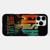 Vintage Reel Life Vissen iPhone Hoesje (Achterkant horizontaal)