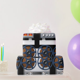 Vintage Reel-to-Reel Bandrecorder voor Audiofielen Cadeaupapier