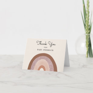 Vintage Regenboog Meisje Baby Shower Bedankkaart Kaart