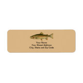 Vintage Regenboogforel Burlywood Labels (Voorkant)