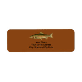 Vintage Regenboogforel Zadel Bruine Labels