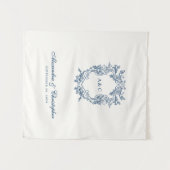 Vintage Regency Style Monogram Crest Wedding Wandkleed (Voorkant (horizontaal))