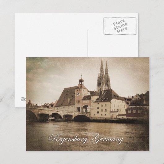 Vintage Regensburg, Briefkaart Duitsland (Voorkant / Achterkant)