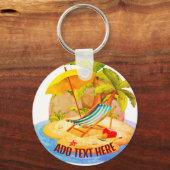 Vintage Rehoboth Beach, DELAWARE Keychain (Voorkant)