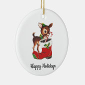 Vintage Reindeer Holiday Ornament (Rechts)