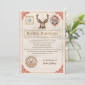Vintage Reindeer Registration Certificate | North  Kaart (Staand voorkant)