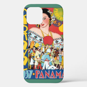 Vintage Reis 1937 Panama Carnaval Feestende Vrouw Case-Mate iPhone Case