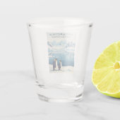 Vintage Reis Antarctica Natuur Landschap Retro Shot Glas (Achterkant)