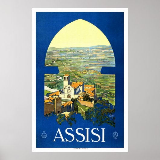 Vintage-reis, Assisi Poster (Voorkant)