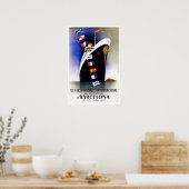 Vintage-reis, Barcelona International Fair Poster (Keuken)