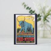 Vintage-reis - Californische Bomen van Mystery Briefkaart (Staand voorkant)
