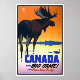 Vintage-reis, Canadees Paciffic Poster