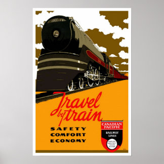 Vintage-reis, Canadese Paciffic Railway Poster