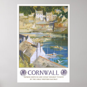 Vintage-reis, Cornwall Poster