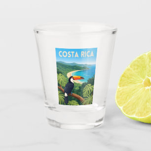 Vintage Reis Costa Rica Natuur Strand Retro Shot Glas