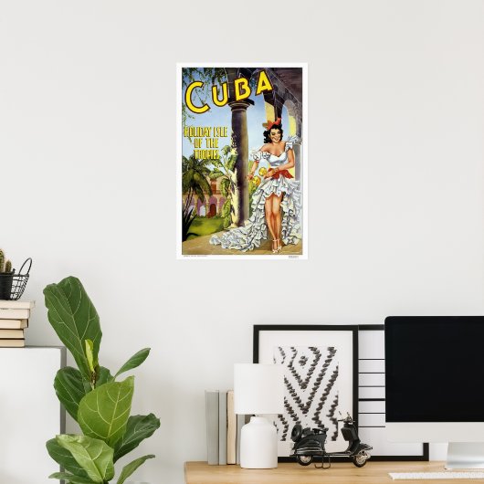 Vintage-reis, Cuba Poster (Thuiskantoor)