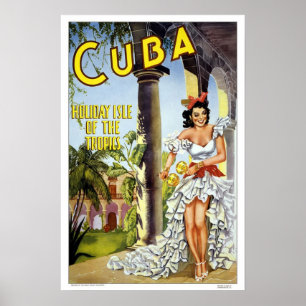 Vintage-reis, Cuba Poster