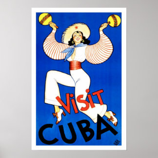 Vintage-reis, Cuba Poster