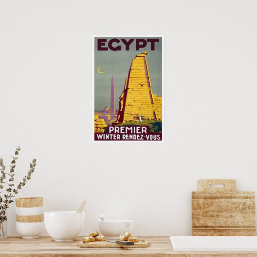 Vintage-reis, Egypte Poster (Keuken)