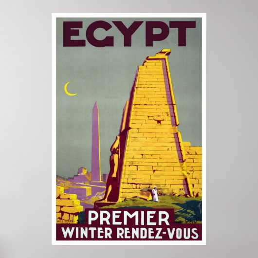Vintage-reis, Egypte Poster (Voorkant)