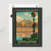 Vintage Reis France, Amboise Castle - Briefkaart (Voorkant / Achterkant)