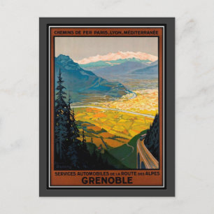 Vintage Reis France, Grenoble - Briefkaart