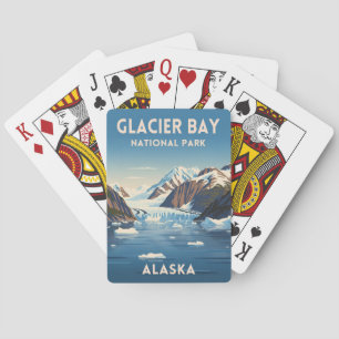 Vintage Reis Glacier Bay National Park Alaska Pokerkaarten