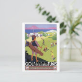 Vintage-reis Golf de La Soukra Tunis Briefkaart (Staand voorkant)