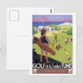 Vintage-reis Golf de La Soukra Tunis Briefkaart (Voorkant / Achterkant)