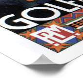 Vintage-reis Golf de La Soukra Tunis Poster (Hoek)